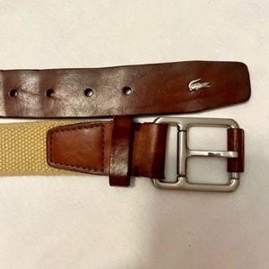 Vintage Lacoste Stretch Khaki Belt Medium​